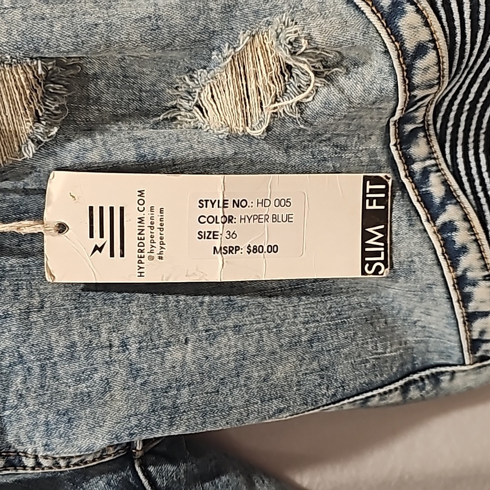 New Hyperdenim Hyper Blue Size 36 Slim Fit Mens Jeans - Picture 4 of 10